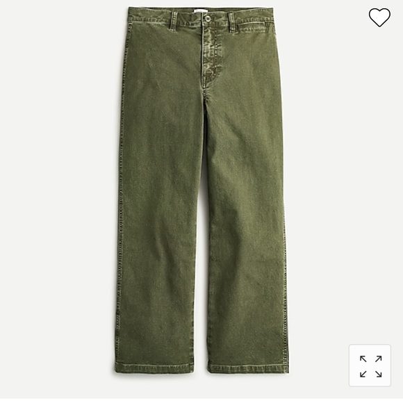 NWT J. Crew Garment Dyed Slim Wide Leg Jean